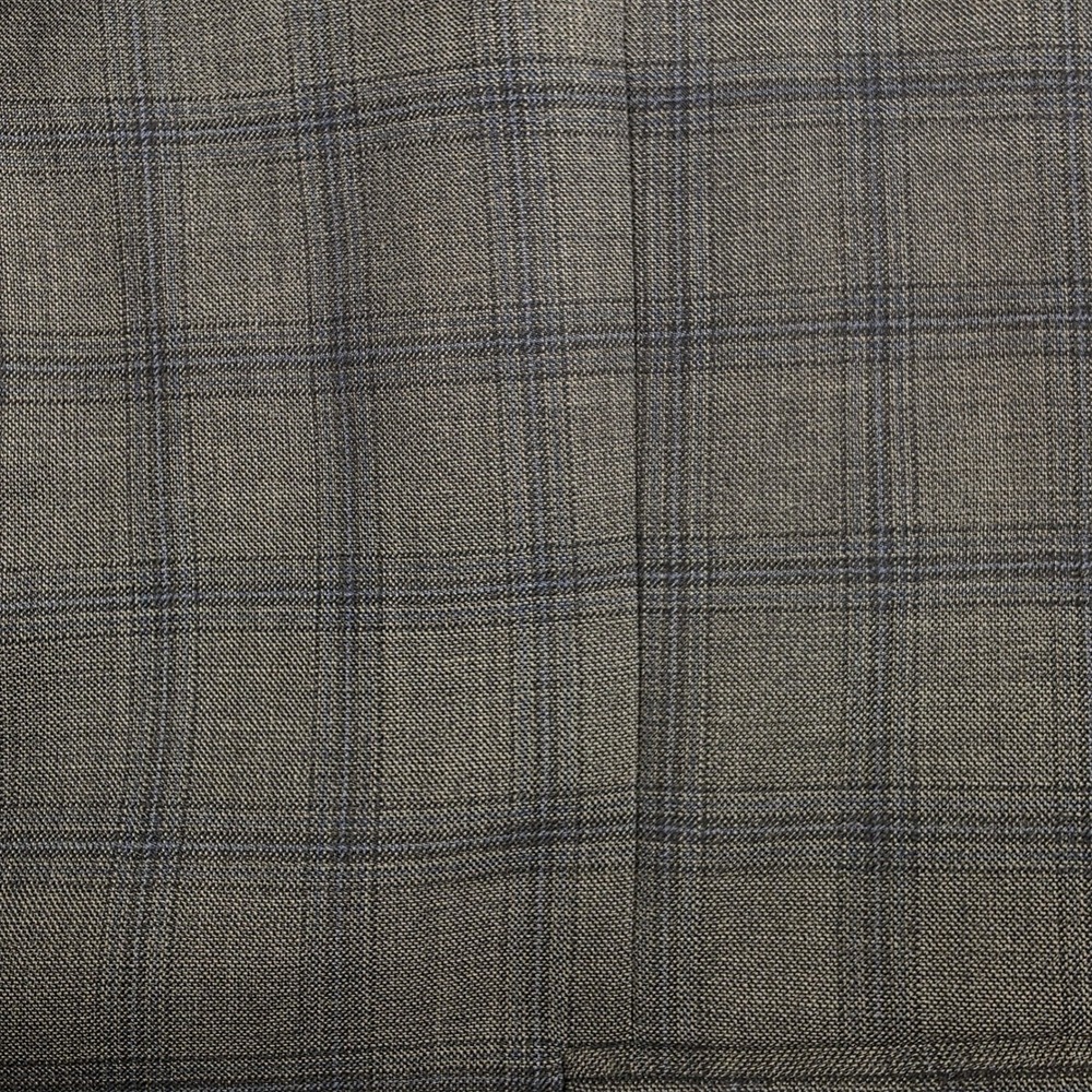 Jos A Bank Traveler Blazer Mens 48R Grey Blue Plaid 100%‎ Wool Jacket - Picture 2 of 9